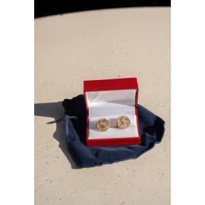 Cufflinks With Reproduction Of Greek-sicilian Coin