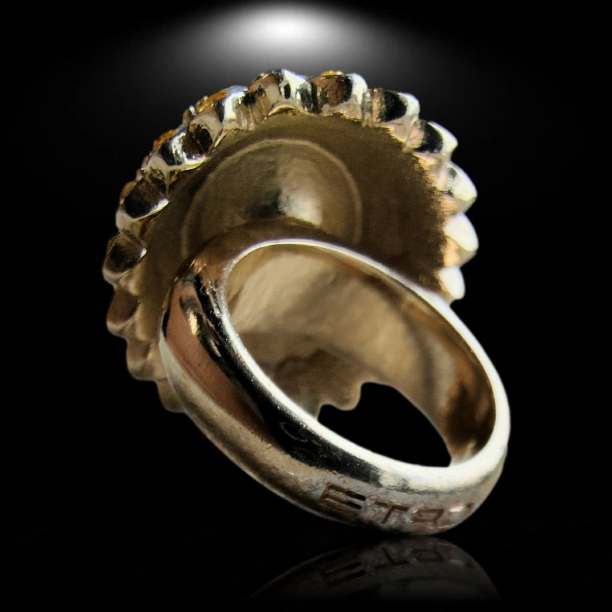 Engelbert Yellow Gold and Diamond Loop Ring (Size 56) | Harrods US