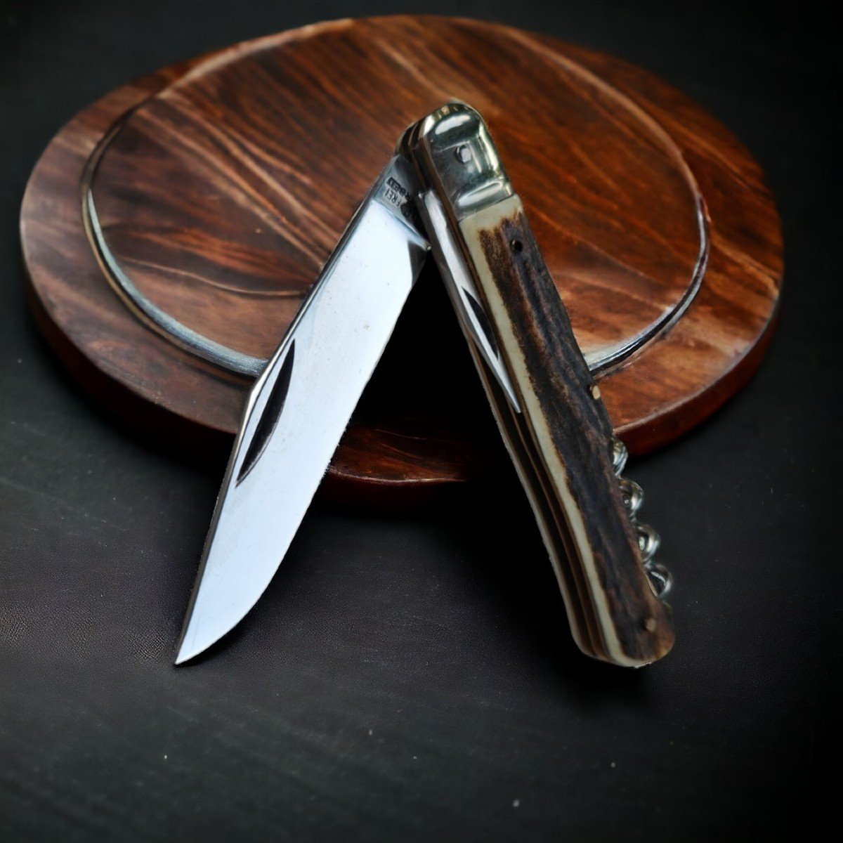 Old Stock From The 1970s Pius Lang 3 Blade Stag Pocket Knife - Limited Series-photo-2