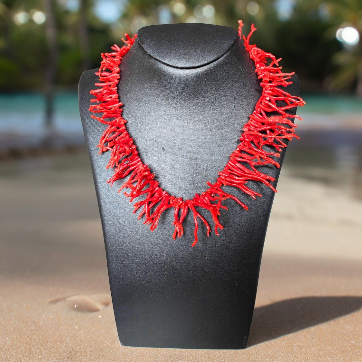 Vintage 1970's Red Branch Coral Necklace