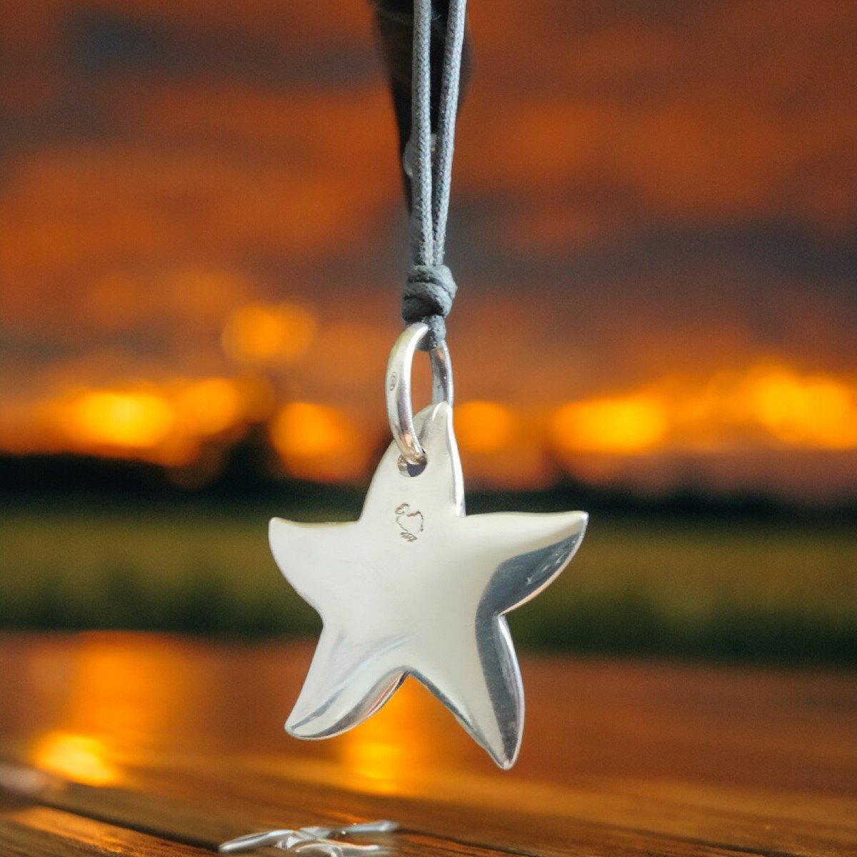 Dodo- Necklace With Sterling Silver Star Fish Pendant, Original Presentation Case-photo-3