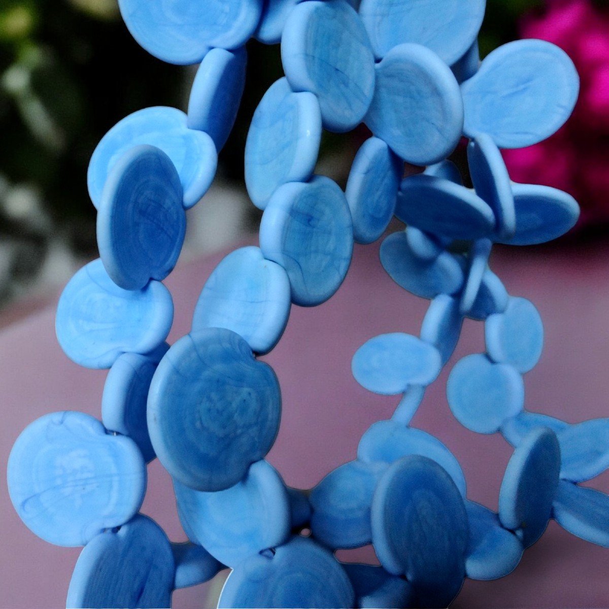 Collier Coulissant En Verre De Murano. Travail Au Chalumeau-photo-1