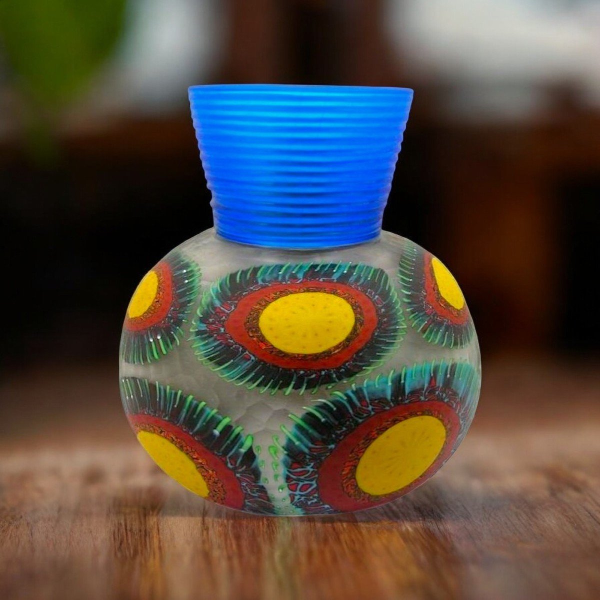 Salvadore Studio Edition Glass Art Murano Vase - One Of A Kind - Opera Unica-photo-3