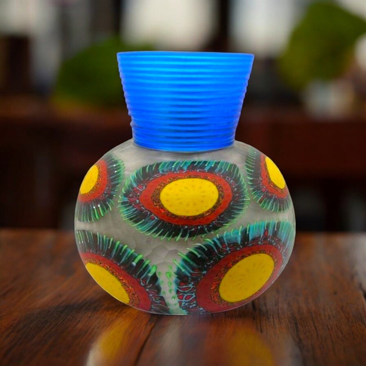 Salvadore Studio Edition Glass Art Murano Vase - One Of A Kind - Opera Unica-photo-4