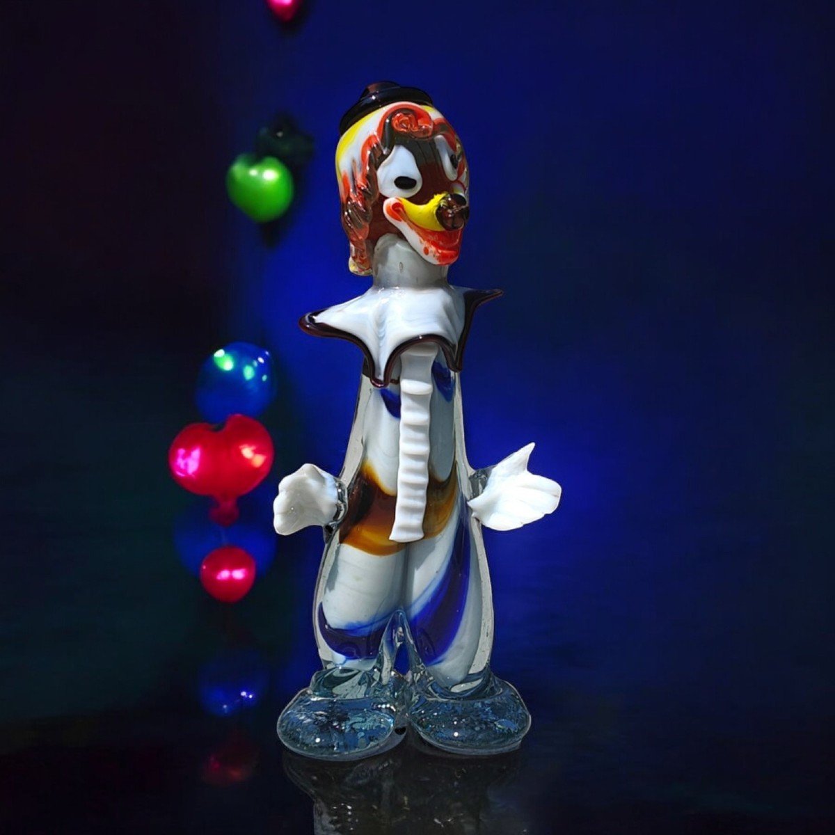 Grand Clown En Verre De Murano, Vers 1950-photo-1