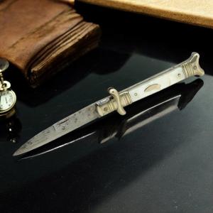 Antique Lock Blade Gentleman Self Defense Folder – Liege, Mid C1850