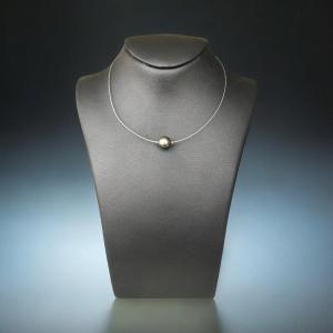 925 Silver Chocker With 12 Mm Tahti Pearl