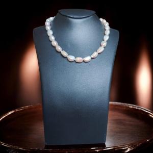 Short Baroque Freshwater Pearl Necklace With 18k Gold Clasp