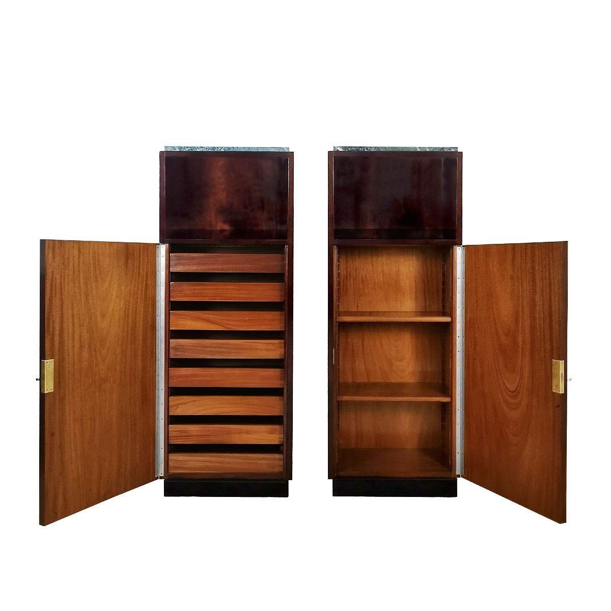 Pair Of Cabinets In Solid Mahogany - France 1940-photo-3