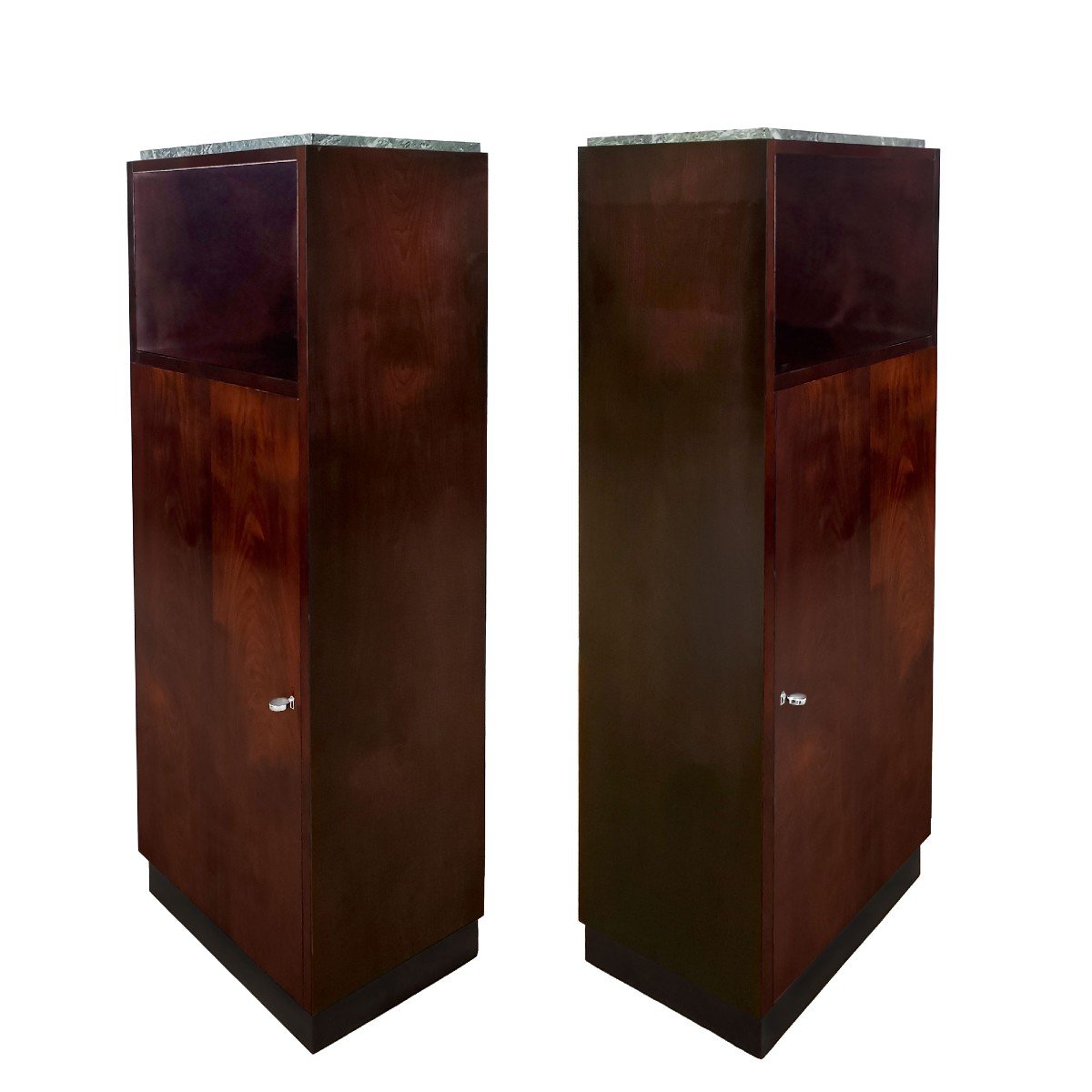 Pair Of Cabinets In Solid Mahogany - France 1940-photo-2