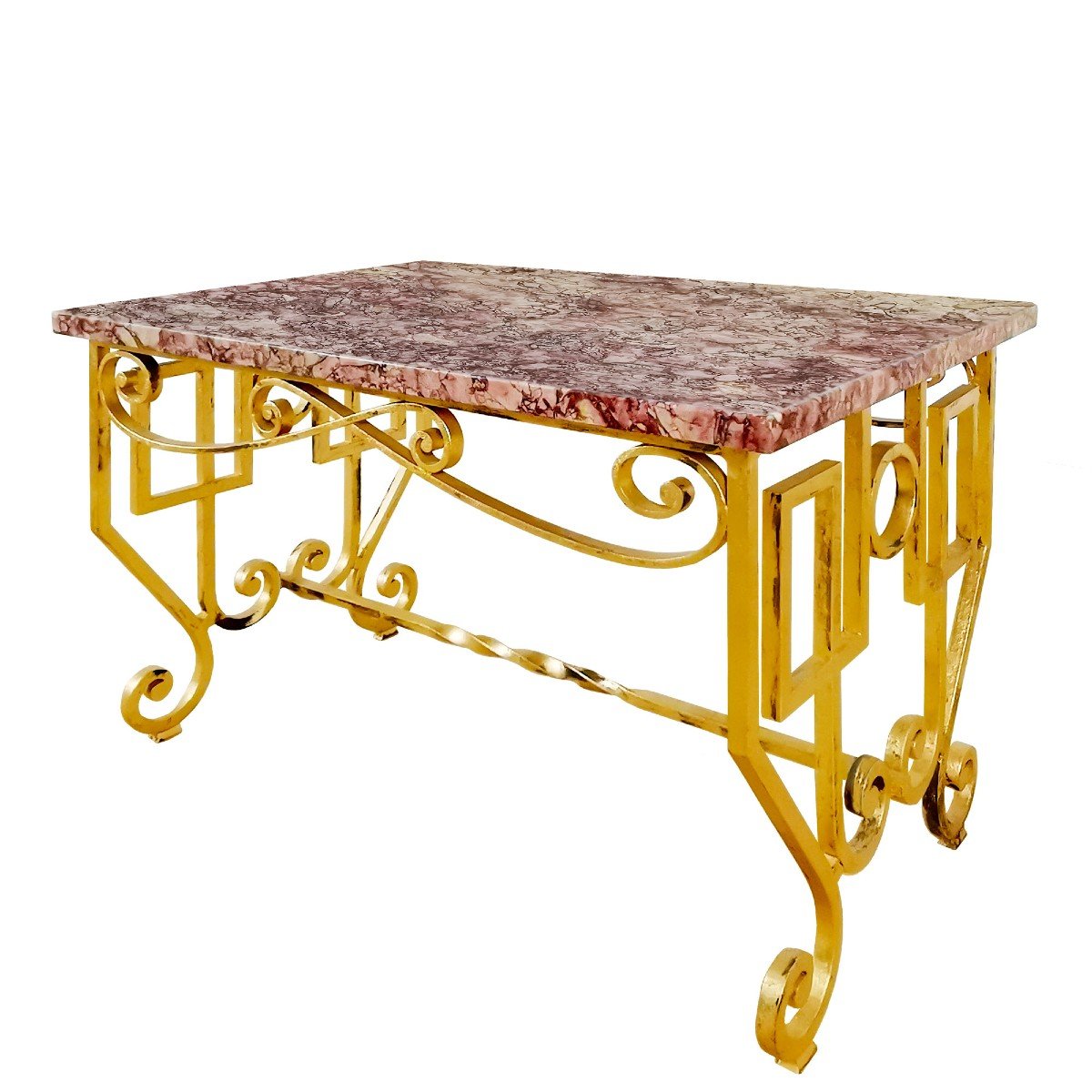 Wrought Iron Coffee Table - France 1940-photo-2