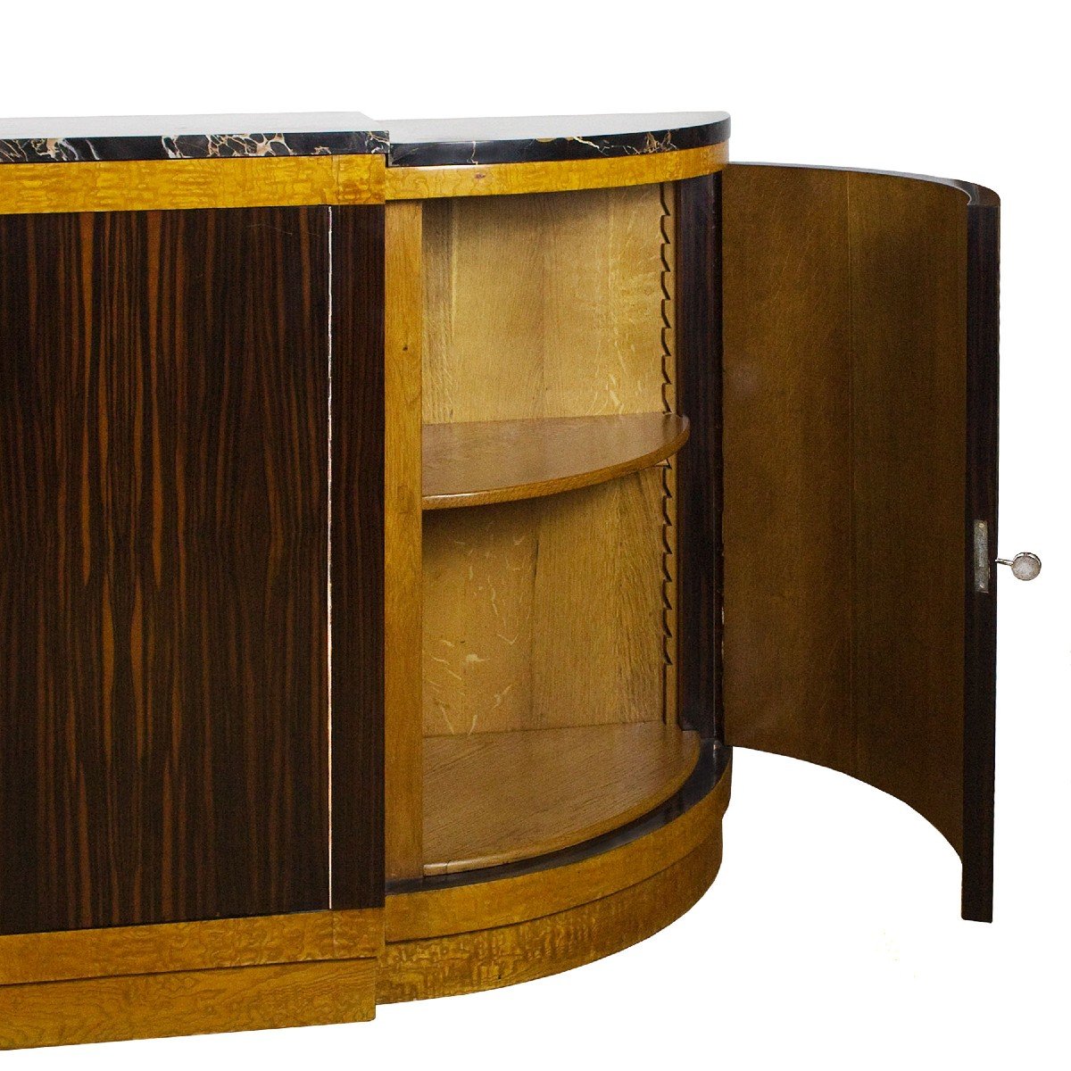 Curved Art Deco Sideboard By Jean Fauré – France 1930-photo-3