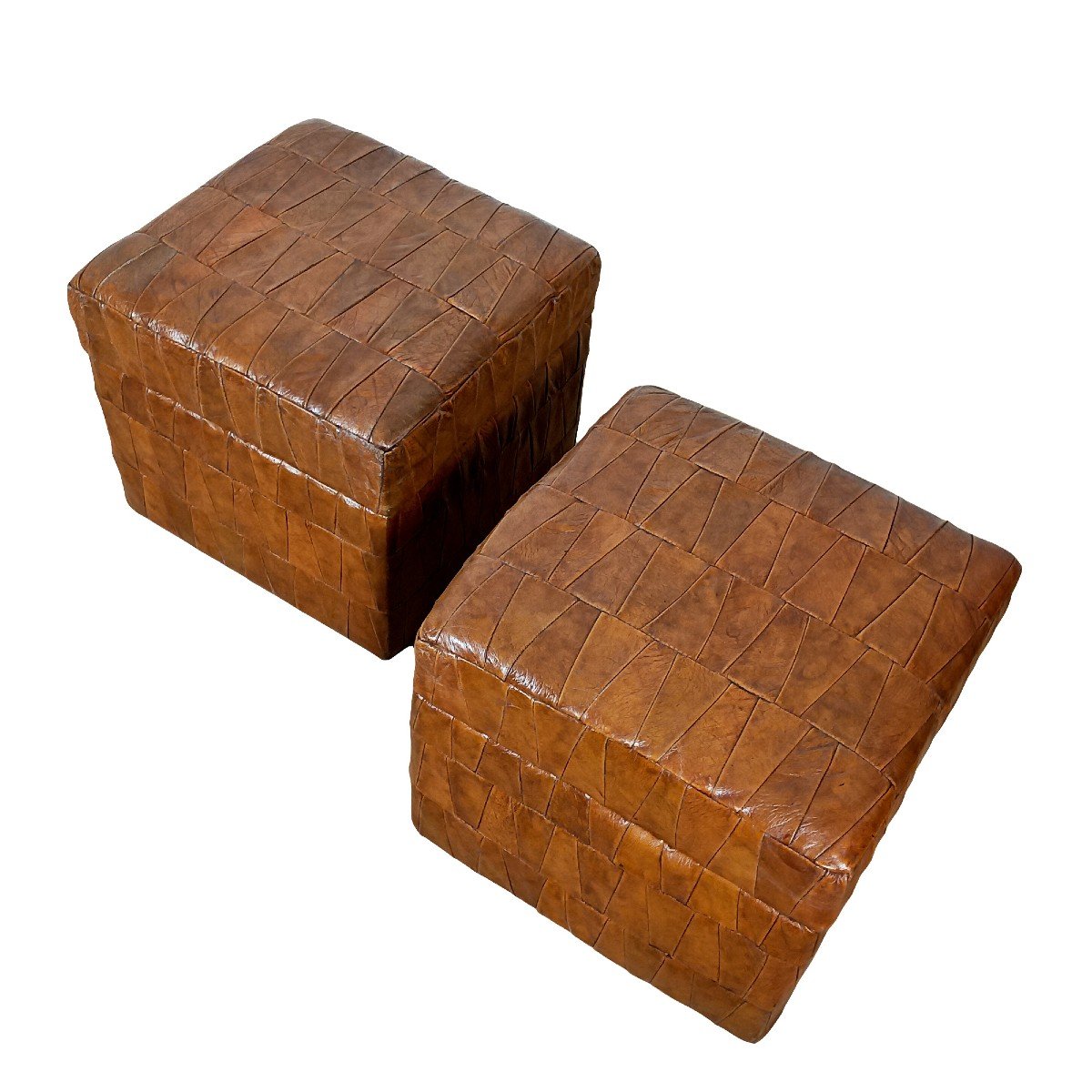 Pair Of Coffer-pouffes – France 1970-photo-4