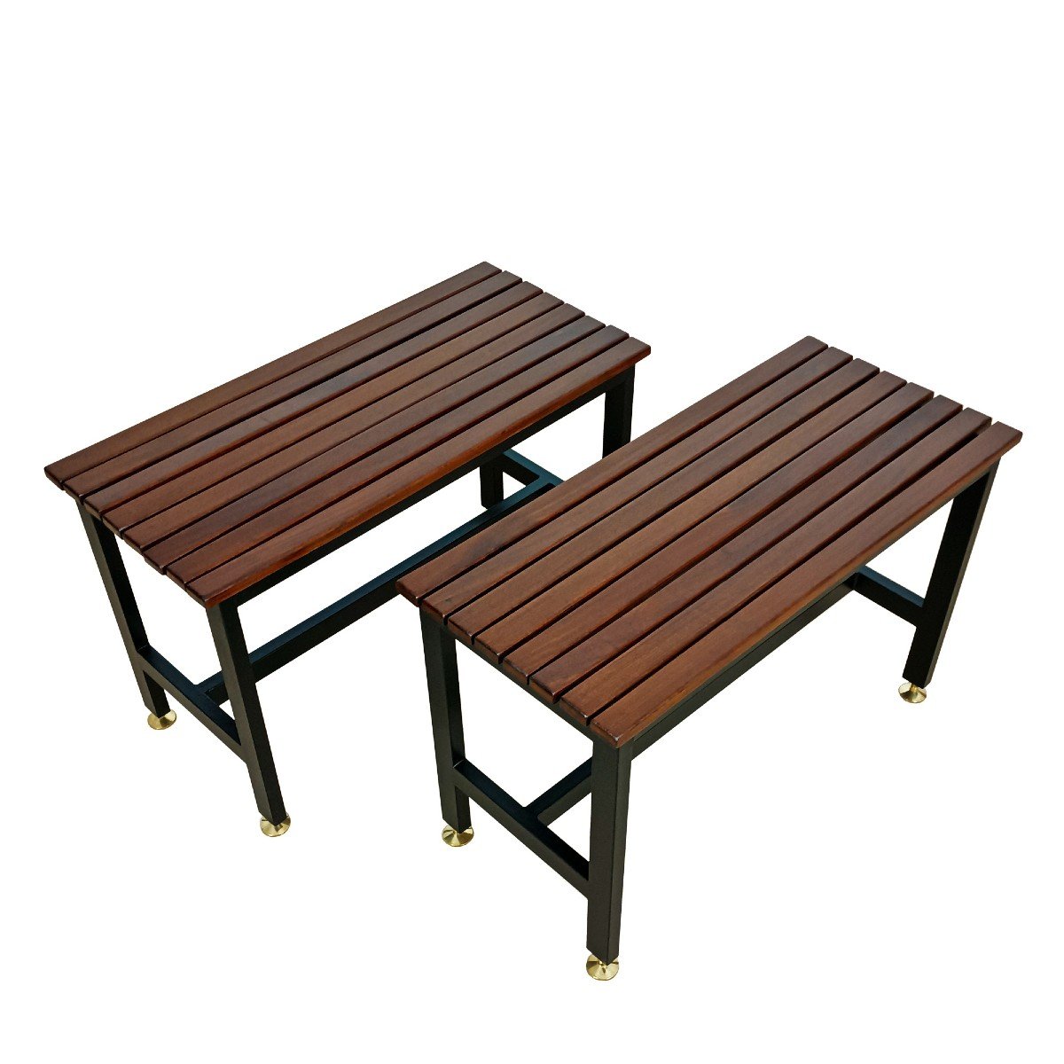 Pair Of Mahogany Benches – Italy 1950-photo-1