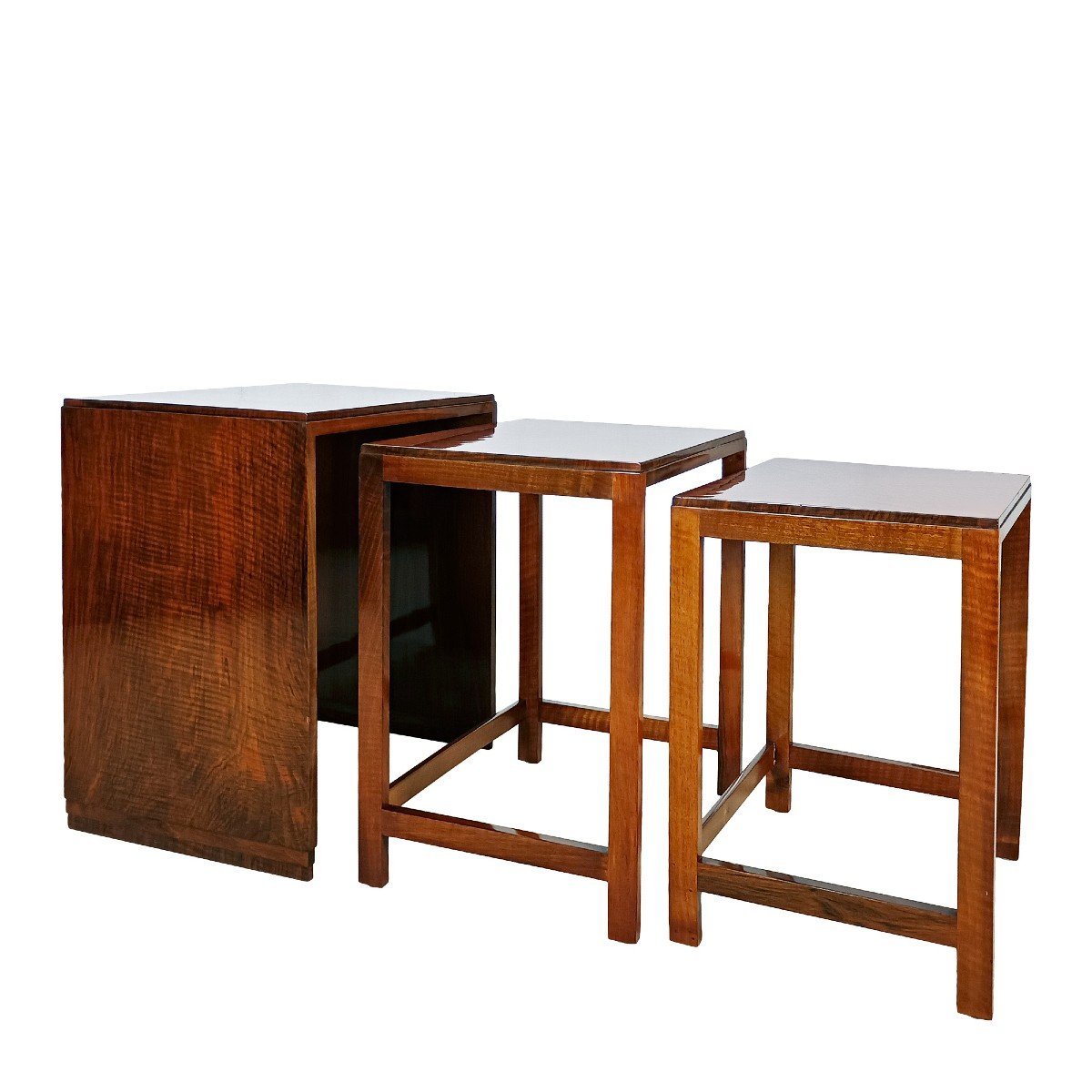 Set Of Three Art Decó Nesting Tables – France 1930