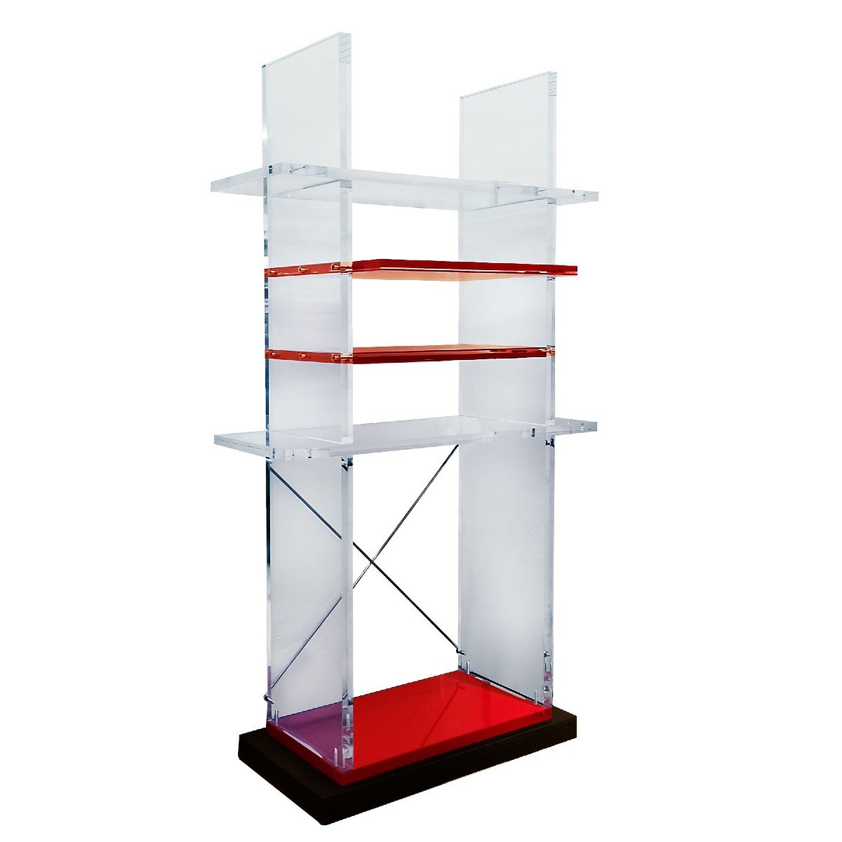 Pair Of Plexiglass Bookcases – Italy 1980-photo-3