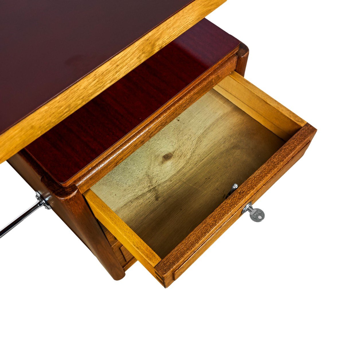 Small Desk In Solid Sapele – France 1960-photo-6