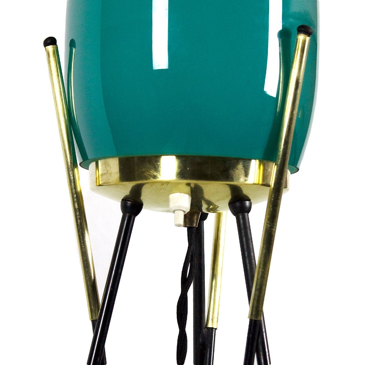 Turquoise Tripod Floor Lamp – Italy 1960-photo-1