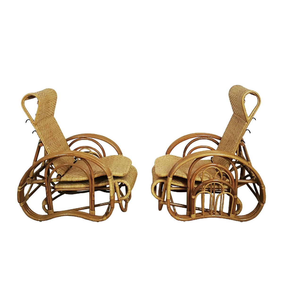 Pair Of Rattan Armchairs – Indonesia 1990-photo-2