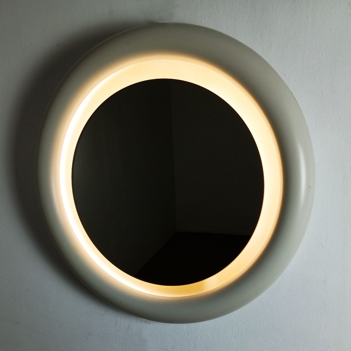 Round Backlit Mirror – Italy 1970-photo-1