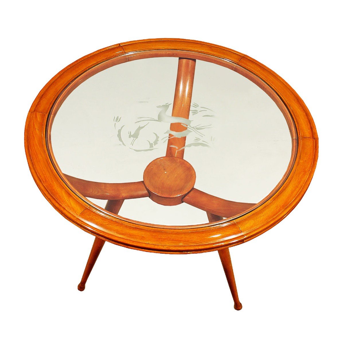 Tripod Round Coffee Table – Italy 1940-photo-3