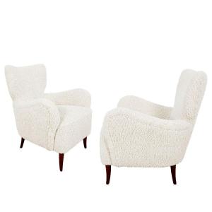 Pair Of Small Low Armchairs – Italy 1940