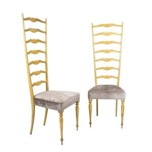 Pair Of Chiavari Chairs – Italy 1940