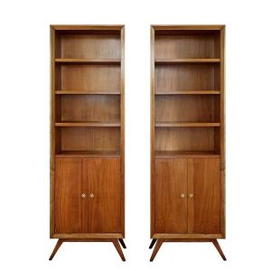 Pair Of Narrow Bookcases – Barcelona 1950