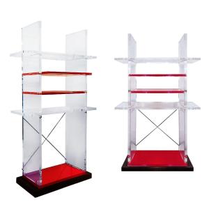 Pair Of Plexiglass Bookcases – Italy 1980