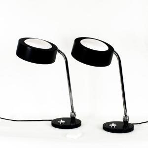 Pair Of Desk Lamps By André Mounique