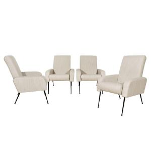 Set Of Four Airborne Style Armchairs