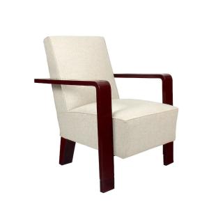 Fauteuil Art Déco Cubiste – Belgique 1930