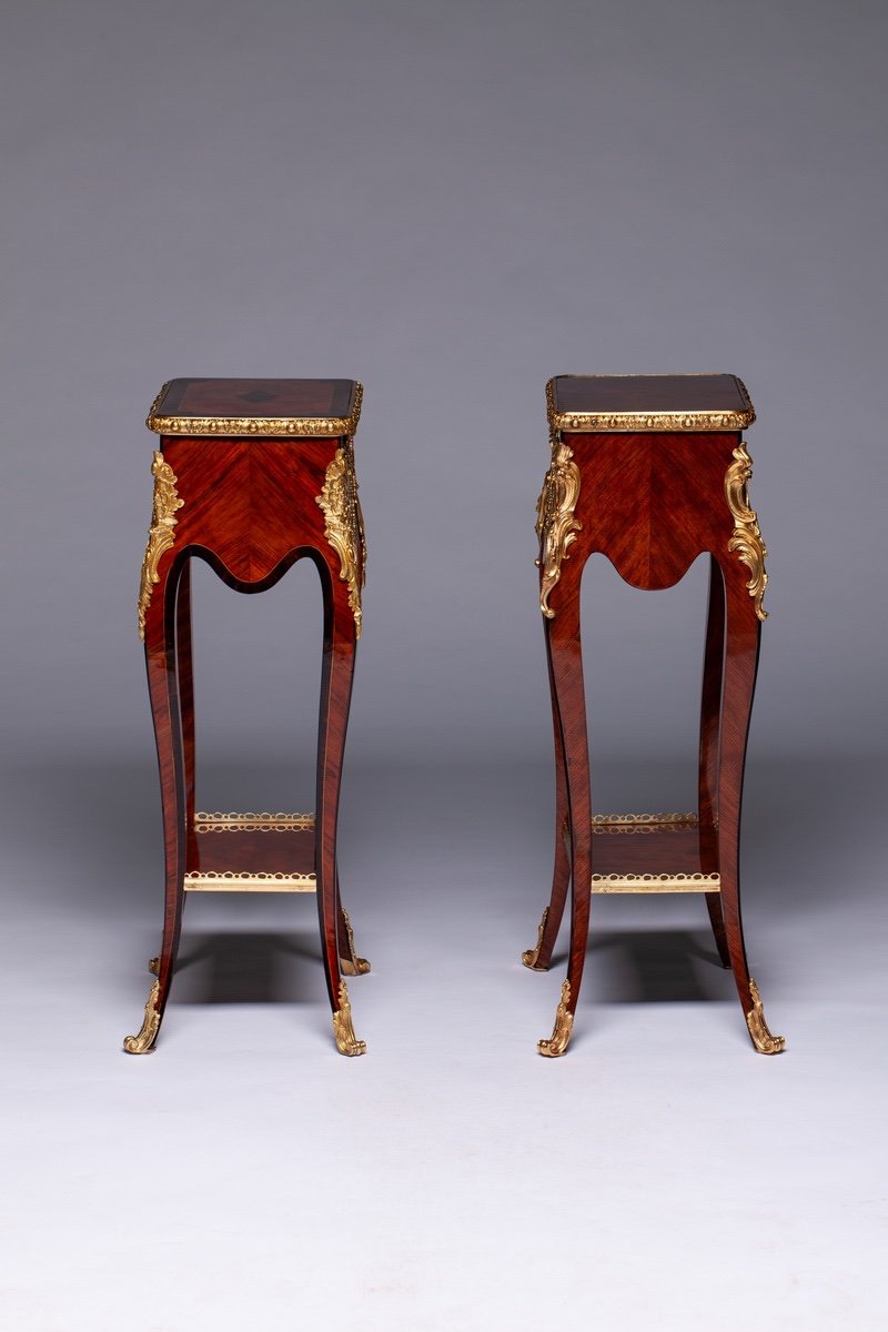 Paire De Tables d'Appoint De Style Louis XV-photo-5