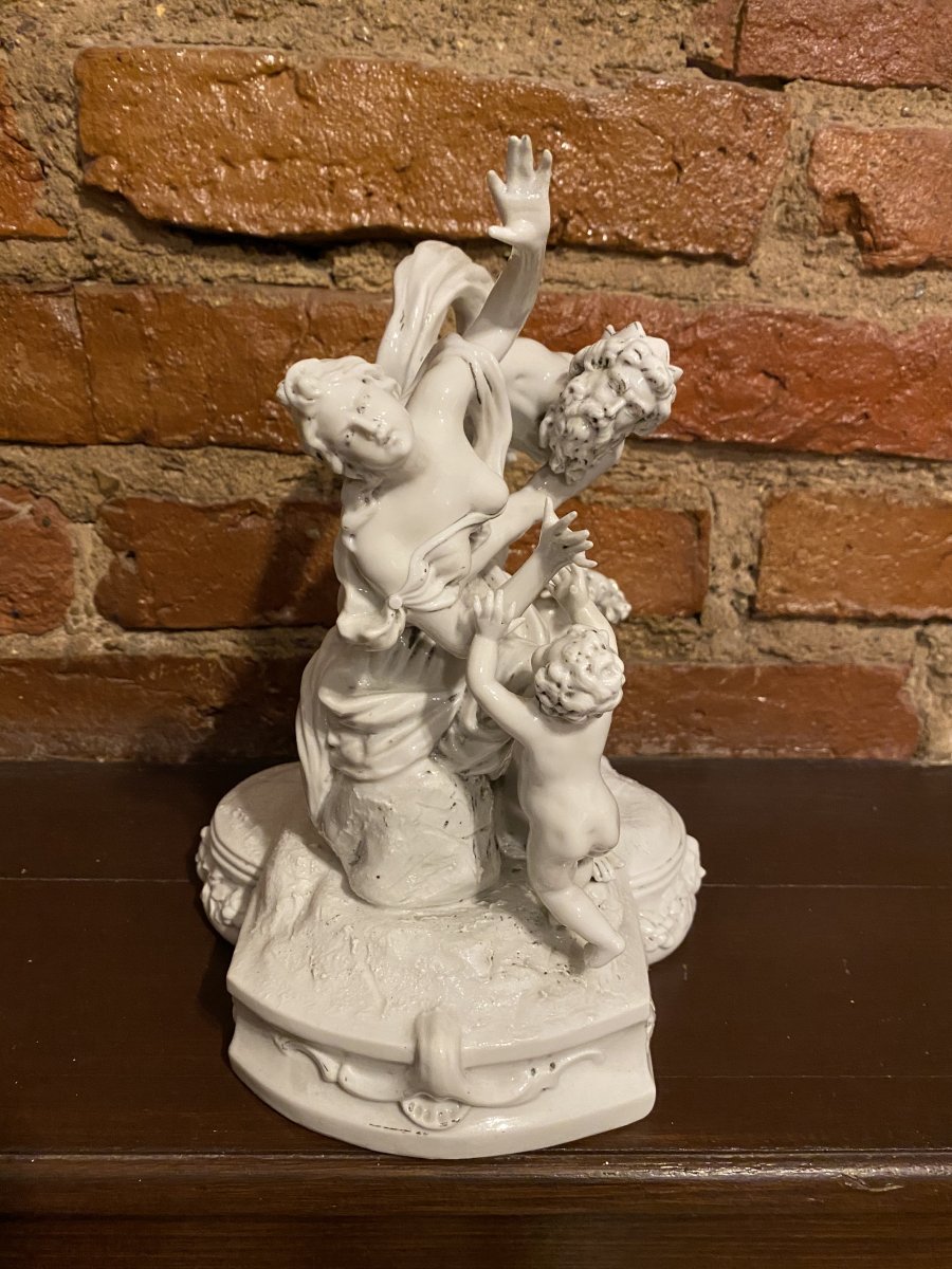 Tournai Porcelain Group Statue ,porcelaine Tendre, émaillée-photo-3