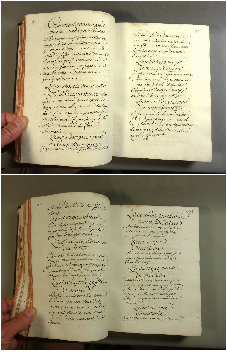 Manuscrit du XVIIIe, Principe de Chirurgie, D&eacute;montr&eacute;e Par Me Andouill&eacute; Devenu Chirurgien Du Roi Louis XVI-photo-1