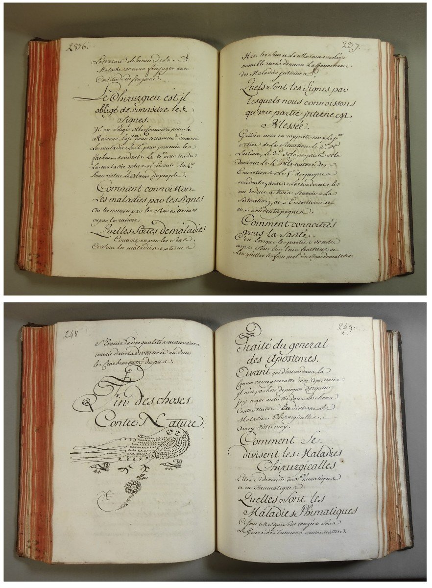 Manuscrit du XVIIIe, Principe de Chirurgie, D&eacute;montr&eacute;e Par Me Andouill&eacute; Devenu Chirurgien Du Roi Louis XVI-photo-3