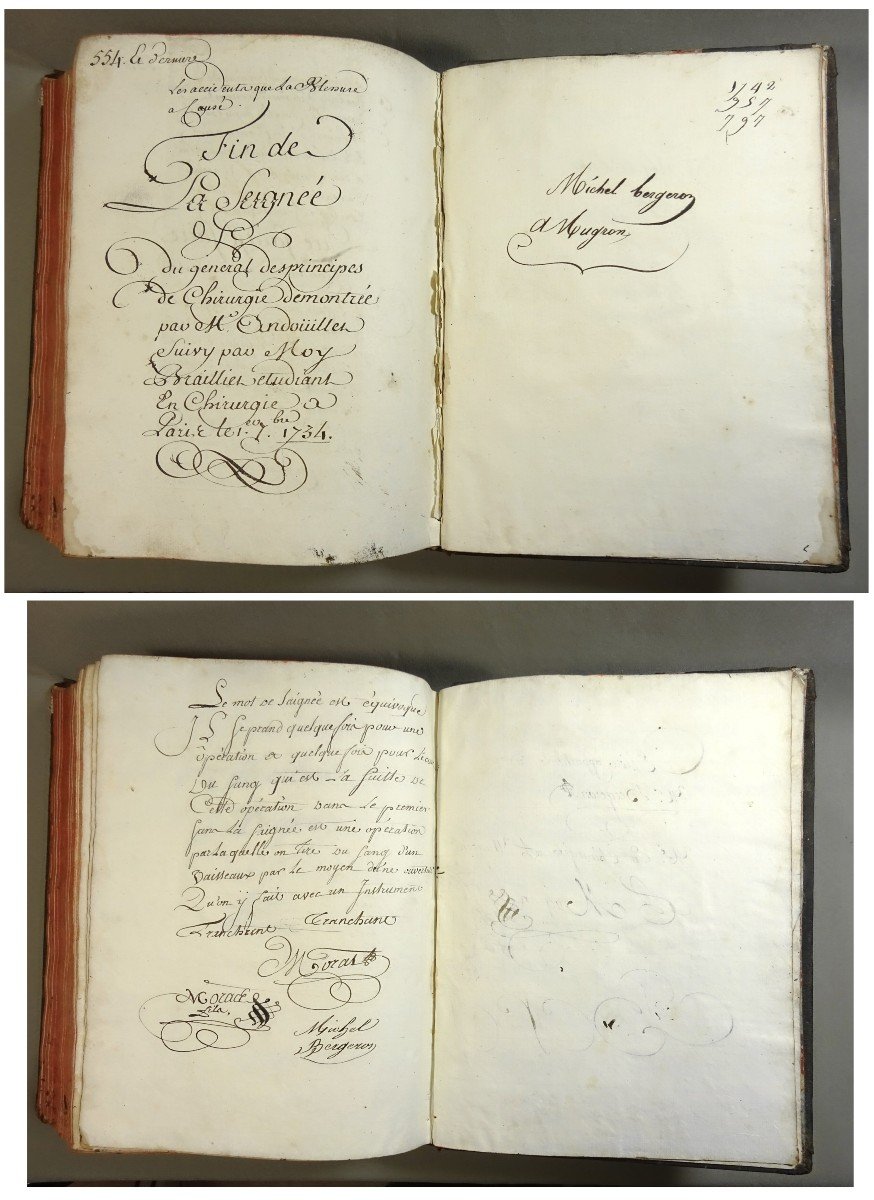 Manuscrit du XVIIIe, Principe de Chirurgie, D&eacute;montr&eacute;e Par Me Andouill&eacute; Devenu Chirurgien Du Roi Louis XVI-photo-7