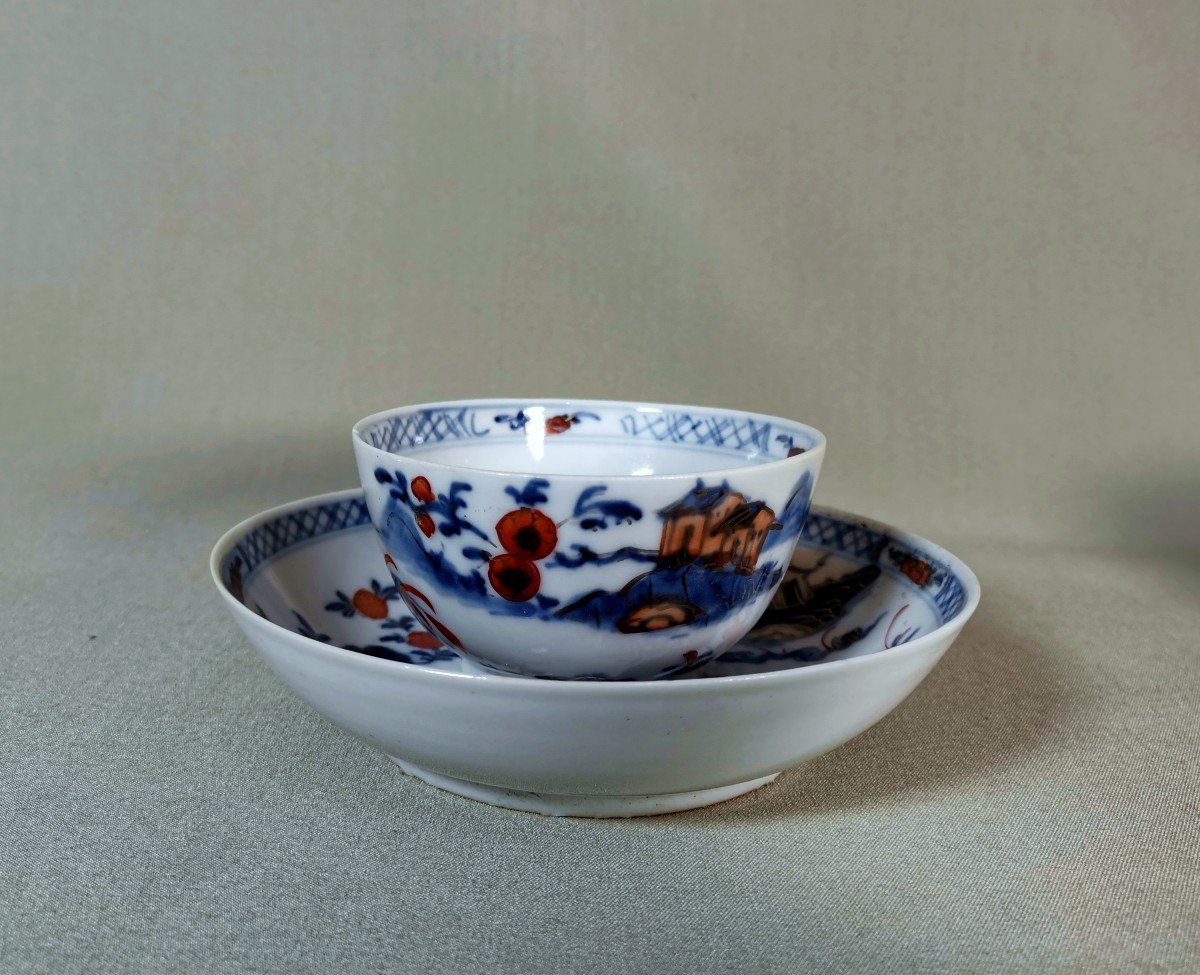 China Compagnie Des Indes, Porcelain Sorbet Bowls, Qianlong Period,  In Imari Japanese Style-photo-3