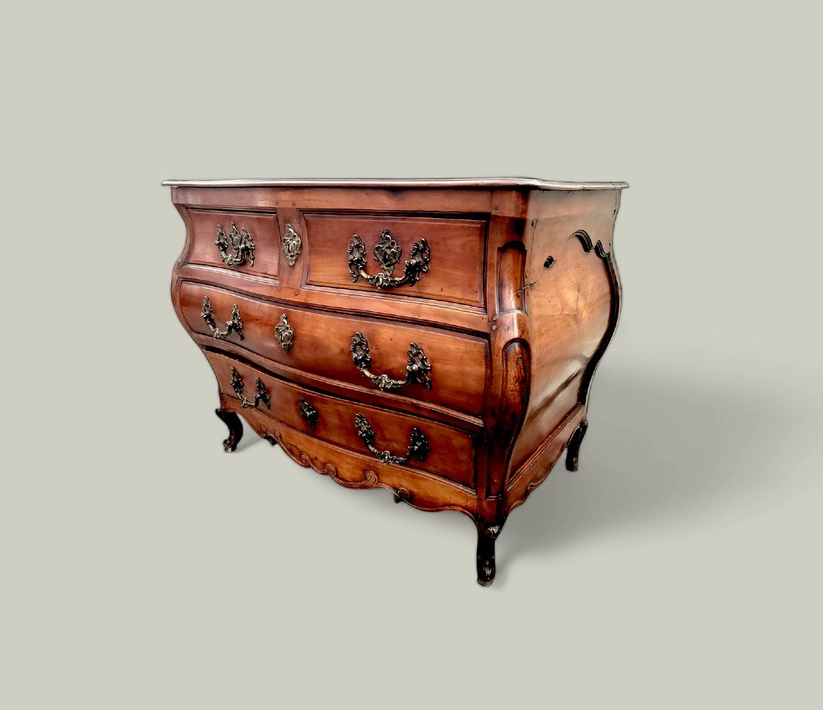 18th Century Bordeaux Chest Of Drawers In Cherry Wood -photo-2