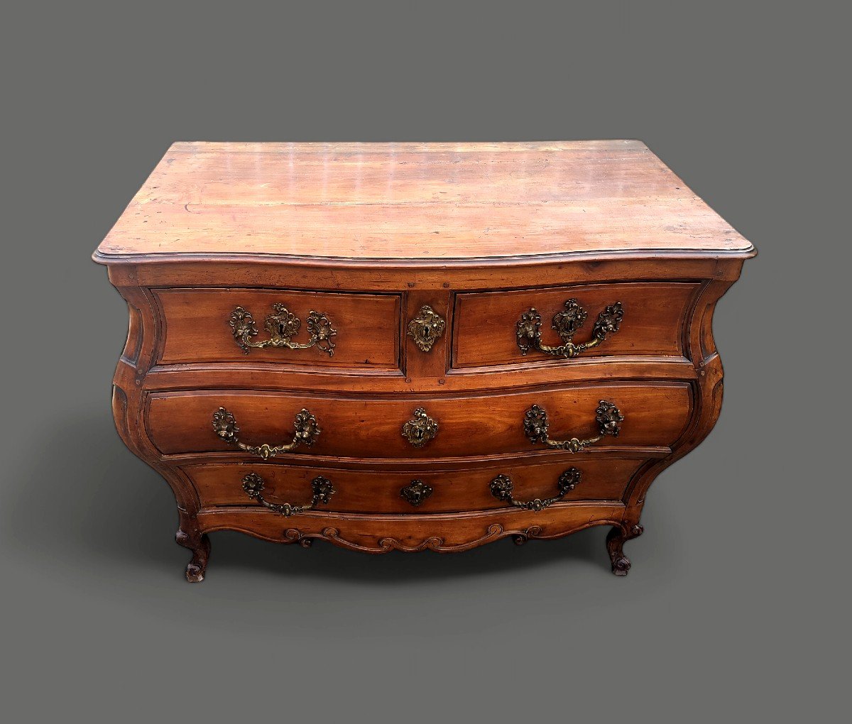 18th Century Bordeaux Chest Of Drawers In Cherry Wood -photo-4