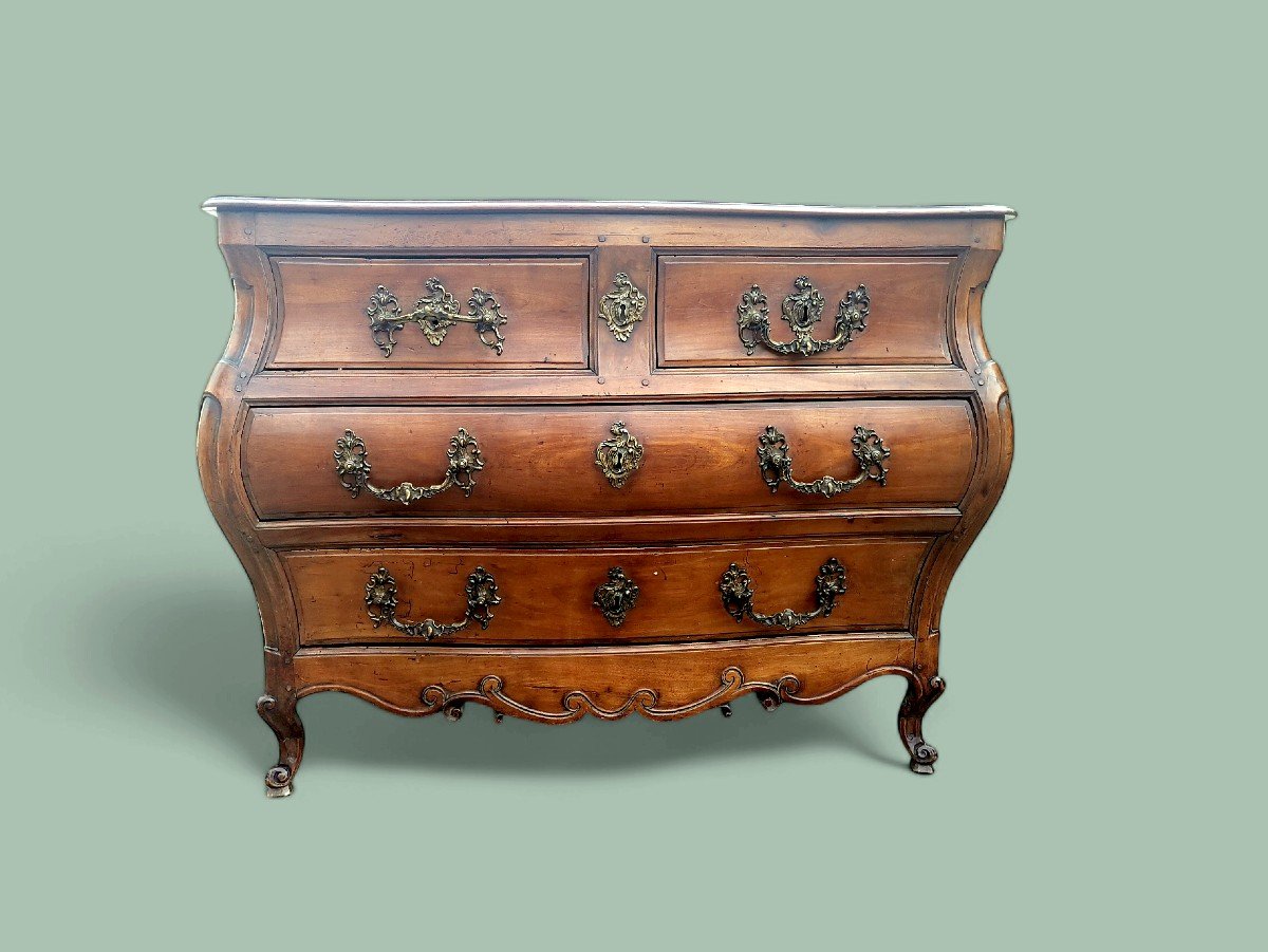 18th Century Bordeaux Chest Of Drawers In Cherry Wood -photo-1