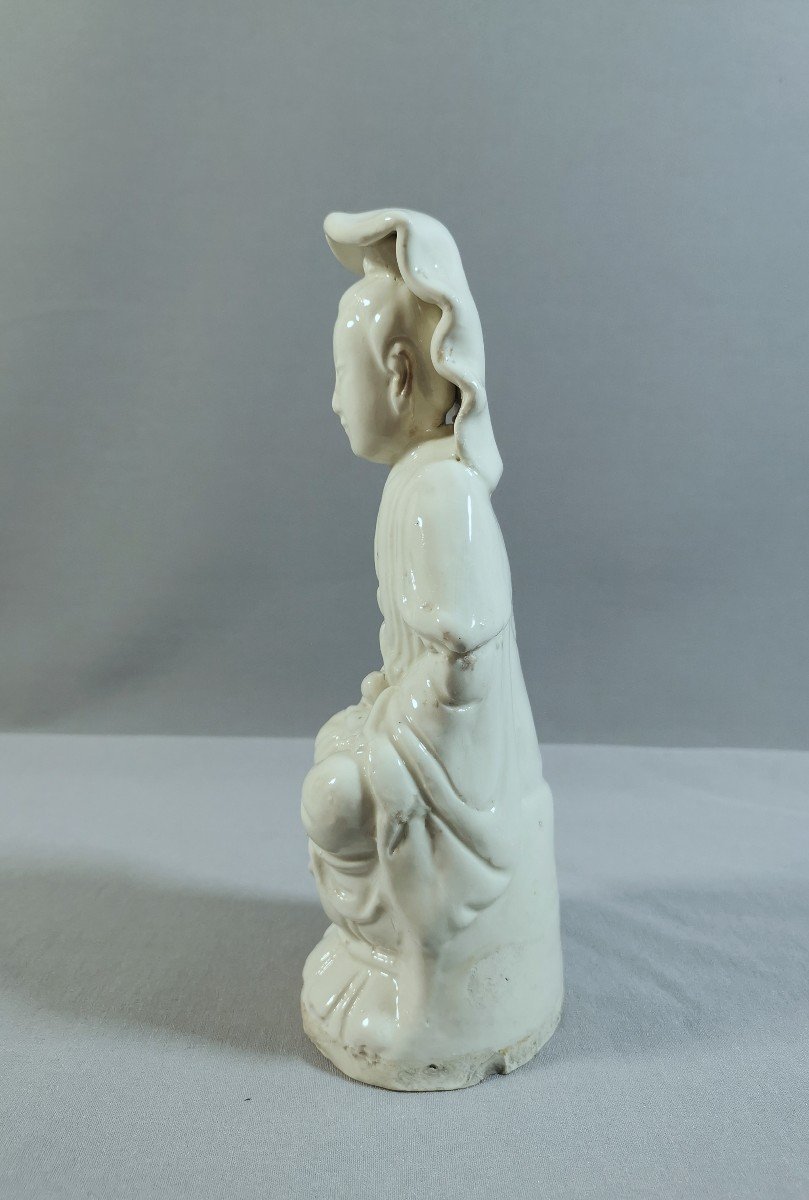 Guanyin In Blanc De Chine Porcelain, China, Dehua, Kangxi Period, 17th Century-photo-4