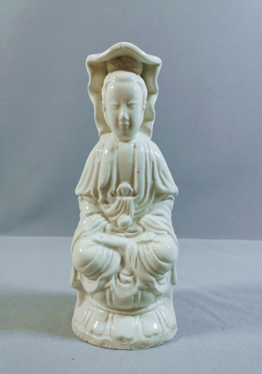 Guanyin en Porcelaine Blanc de Chine, Chine, Dehua, Epoque Kangxi, XVIIe Siècle-photo-6