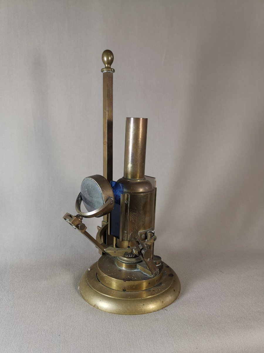 19th Century Scientific Instrument, With Lamp And Coloured Glass, To Identify -photo-4