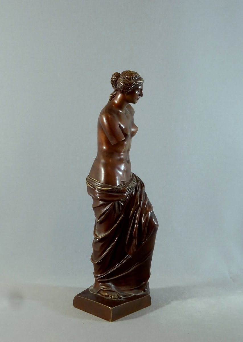 The Venus De Milo Sculpture, Beautiful Bronze Edition From 19th Century-photo-6