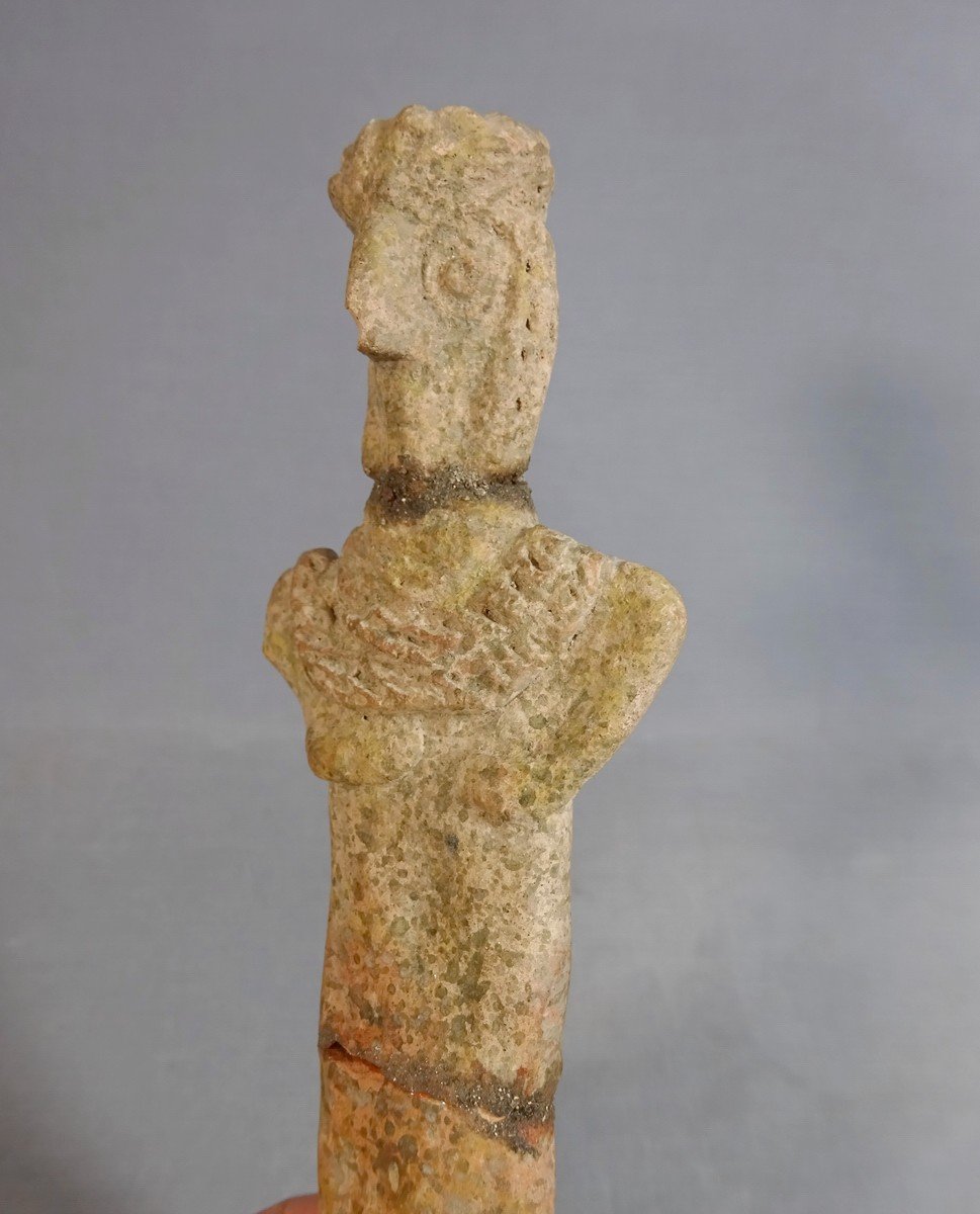 Anthropomorphic Idol Statuette With Bird's Beak Adorned With A Necklace. Syro-hittite Art. End 2nd-beginning Of The 3rd Millennium Bc. J.-c.-photo-6