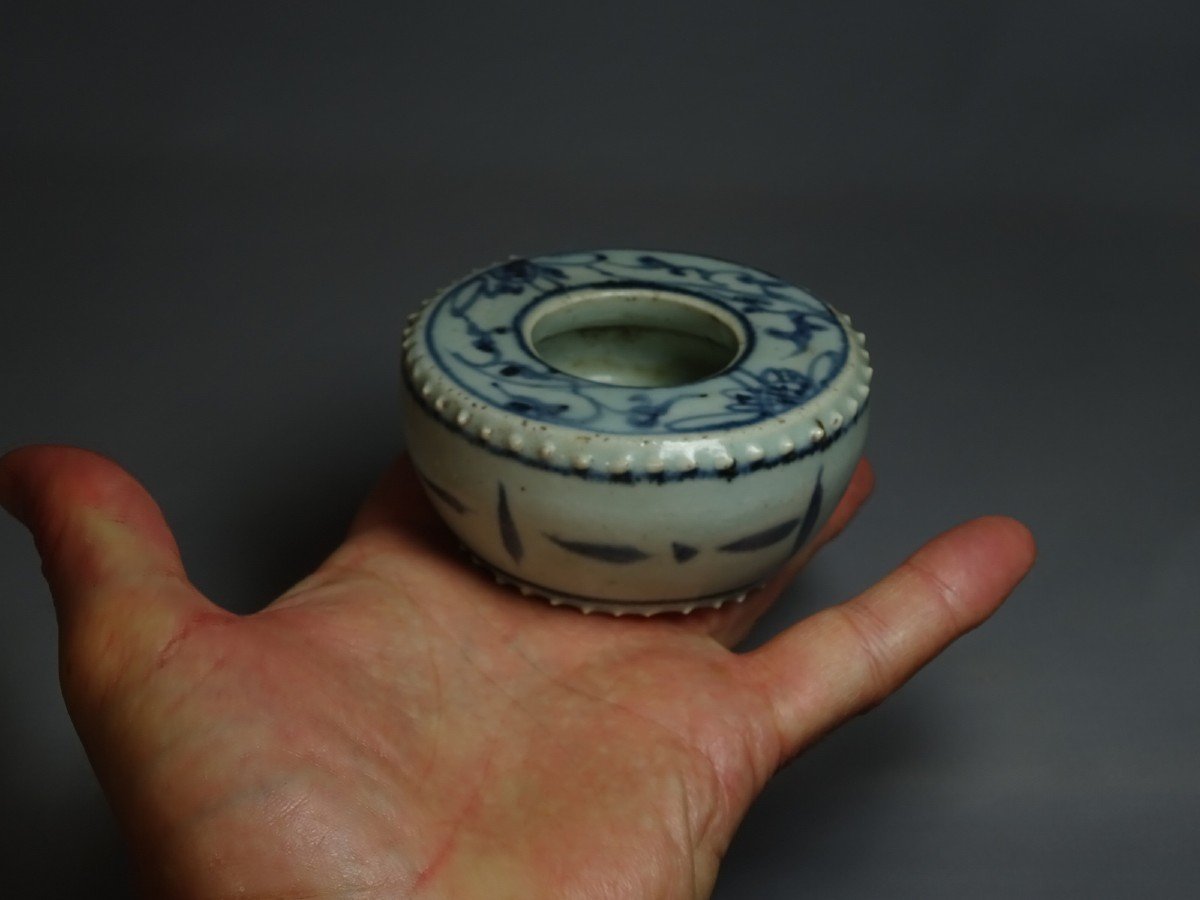 Pot Lave Pinceaux en Porcelaine De Chine, Dynastie Des Ming, Beau Grès de Porcelaine à Glaçure Céladon-photo-8