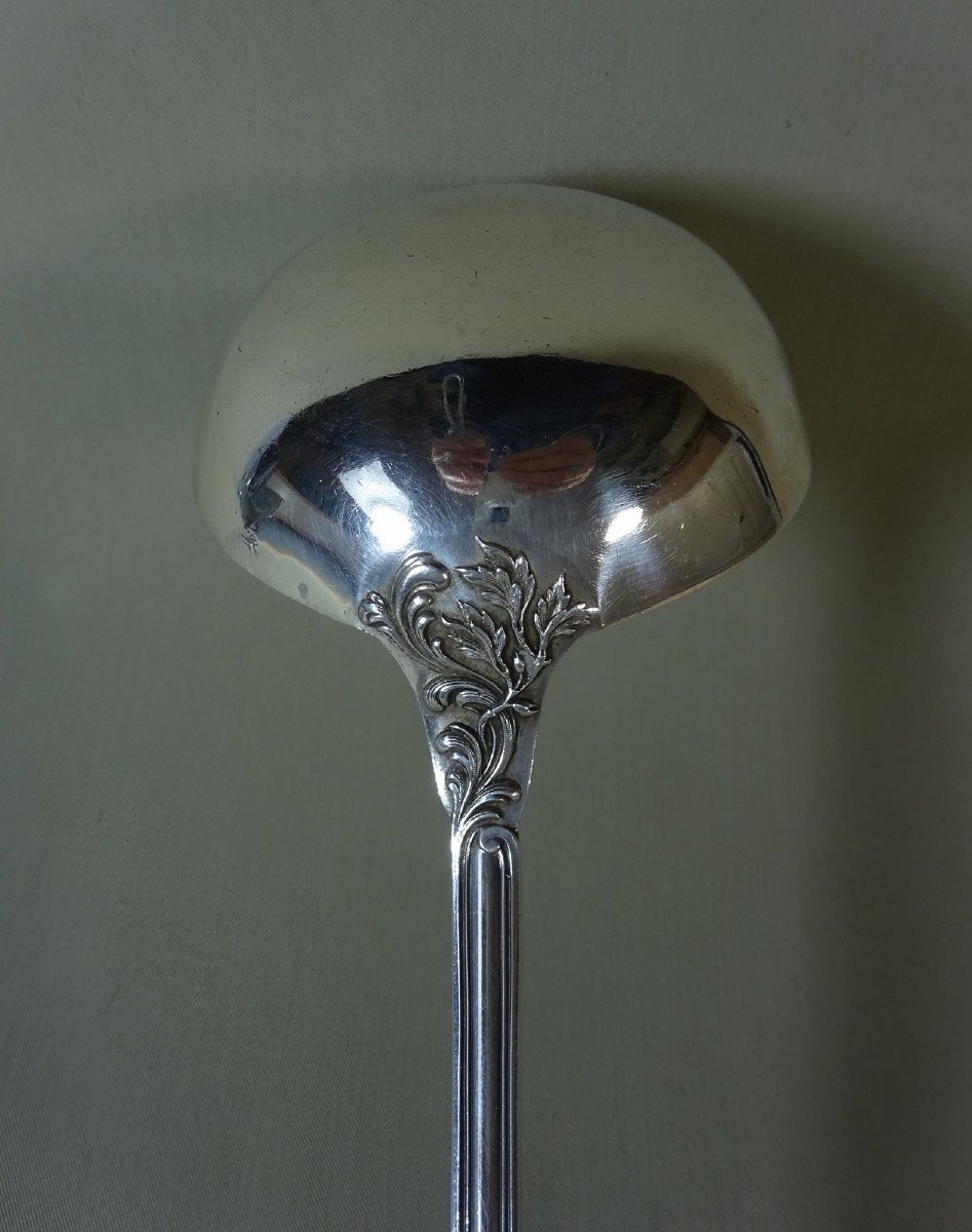 Louis VI Rocaille Style Ladle In Silver Minerva 1st Title, Goldsmith Victor Boivin, 250 G-photo-3