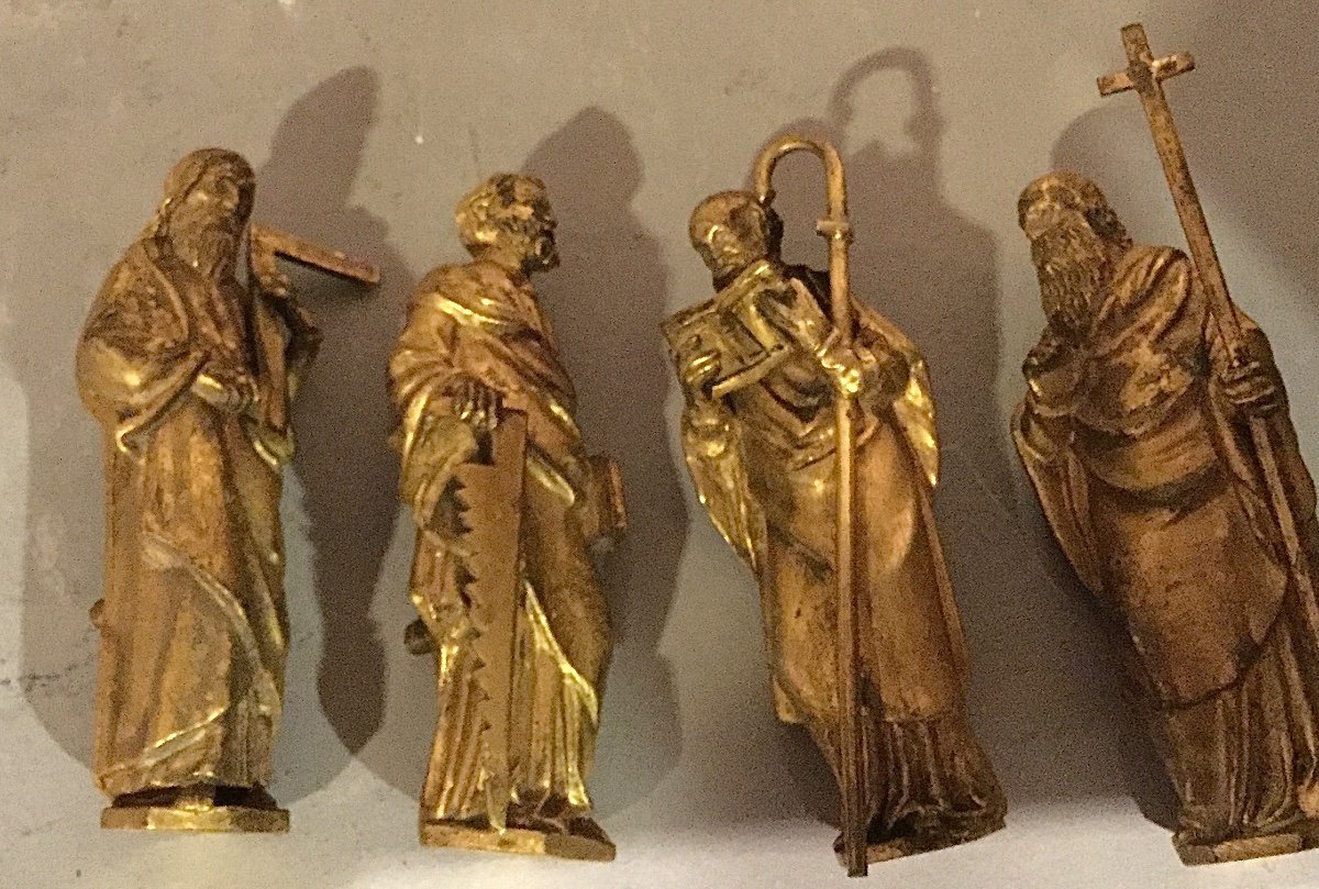 Les douze apôtres en bronze doré, anciens applications d’une chasse reliquaires, XVIIIe-photo-2