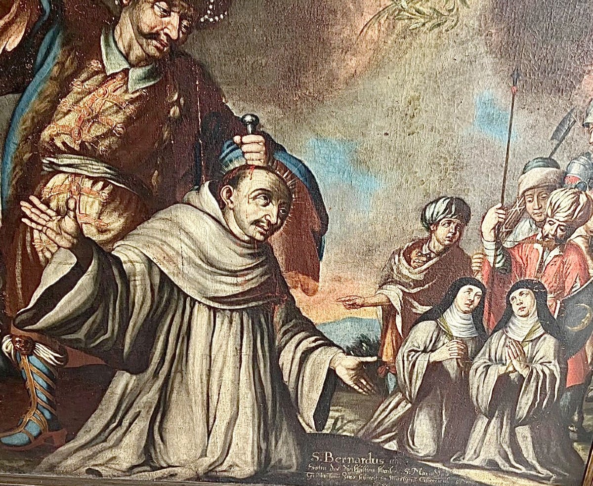Tableau ( Huile Sur Toile ):le Martyr De Saint Bernard Et Ses Sœurs Marie Et Grâce , Fin XVIIe-photo-1
